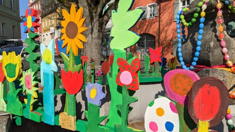 Detail, Frühlingsbrunnen am Gabelmannsplatz in Wunsiedel. Bild: Stefan Frank