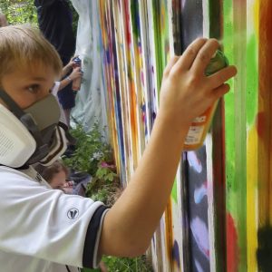 Graffiti Workshop am 17.06.2019 in St. Josef, Wunsiedel. (Foto: Stefan Frank)