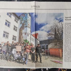 20220609 Frankenpost Jugendliche sprühen Kunstwerk an Schacht